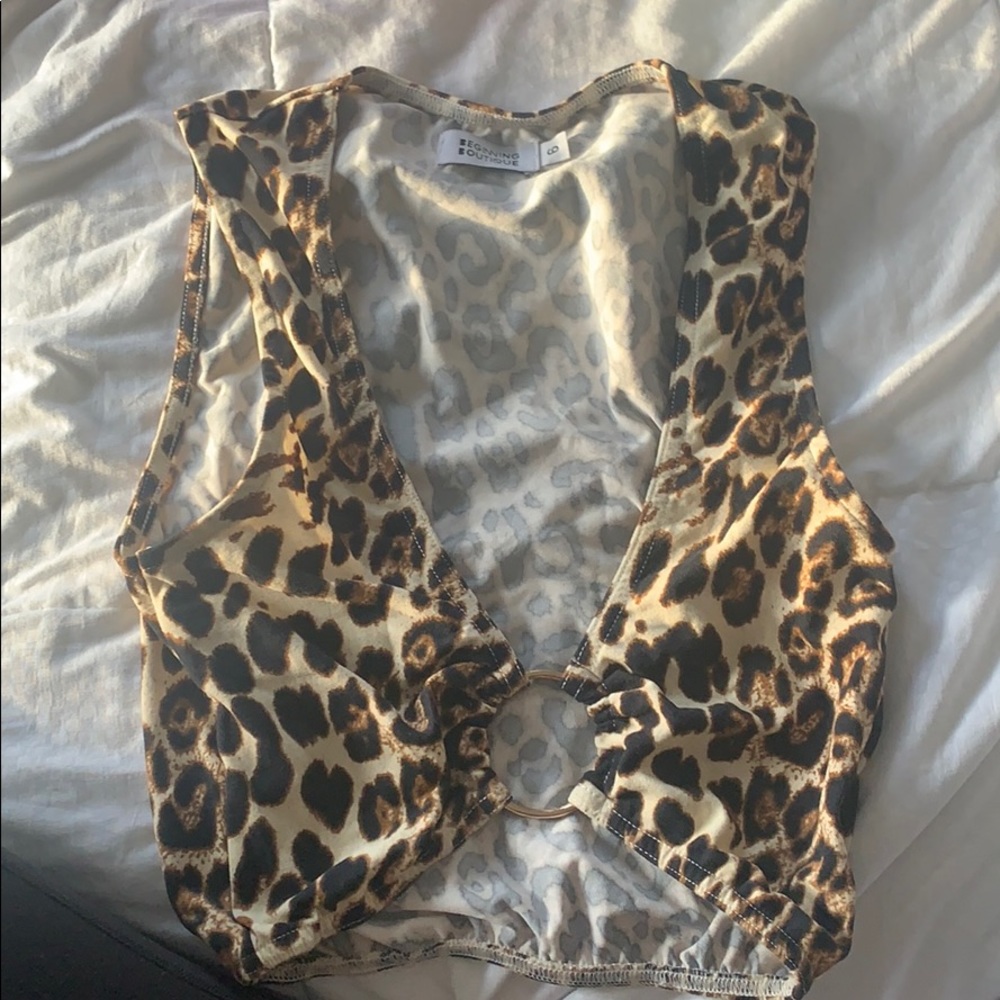 Cheetah print crop top
